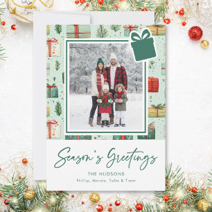 Cartes Pour Fêtes Annuelles Vœux de saisons festifs modernes Cadeaux de Noël