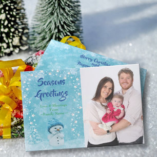 Cartes Pour Fêtes Annuelles Vœux de saisons hivernales Noël Nouvel An Photo