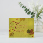 Cartes Pour Fêtes Annuelles Voeux de Thanksgiving Feuilles de typographie - Ca (Debout devant)