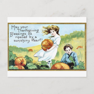 Cartes Pour Fêtes Annuelles Voeux de Thanksgiving vintage