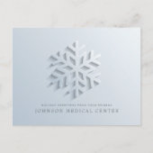 Cartes Pour Fêtes Annuelles Vœux de vacances médicaux flocon de neige élégant (Devant)