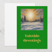 Cartes Pour Fêtes Annuelles Vœux de Yule (Devant / Derrière)