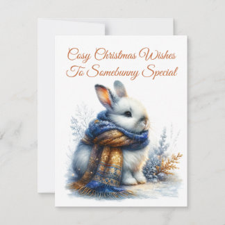Cartes Pour Fêtes Annuelles Vœux d'hiver cosy à Somebunny lapin spécial