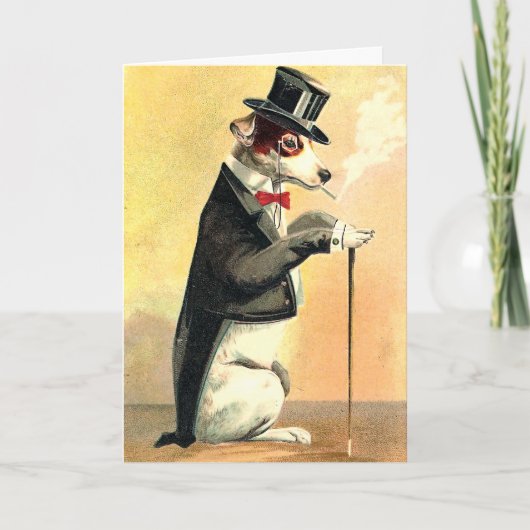 Cartes Pour Fêtes Annuelles Vœux distingués du chien pour la nouvelle année (Devant)