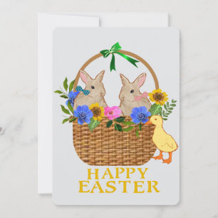 Cartes Pour Fêtes Annuelles Vœux du lapin de Pâques