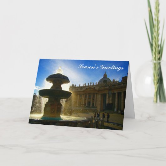 Cartes Pour Fêtes Annuelles vœux du vatican pour les fêtes (Devant)