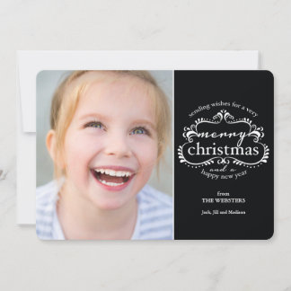 Cartes Pour Fêtes Annuelles Voeux élégants pour un joyeux Noël PhotoSalutation