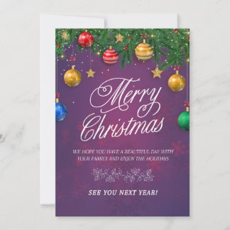 Cartes Pour Fêtes Annuelles Voeux Joyeux : Un salut de Noël Festif