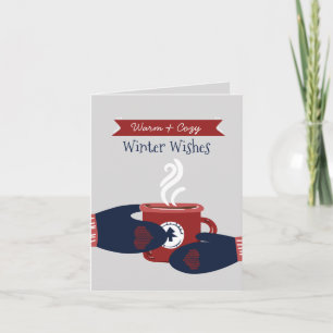 Cartes Pour Fêtes Annuelles Vœux les plus chaleureux Café Hygge Noël