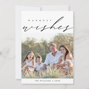 Cartes Pour Fêtes Annuelles Vœux les plus chaleureux, photo de famille de Noël