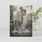 Cartes Pour Fêtes Annuelles Voeux les plus chauds Nouveau M & Mme Mariage Phot (Debout devant)