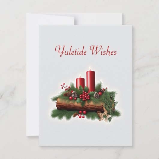 Cartes Pour Fêtes Annuelles Voeux Yuletide (Devant)