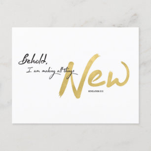 Cartes Pour Fêtes Annuelles Voici, je fais toutes choses Nouvelles