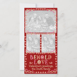 Cartes Pour Fêtes Annuelles Voici Love Valentine's Three Photo Frame Collage