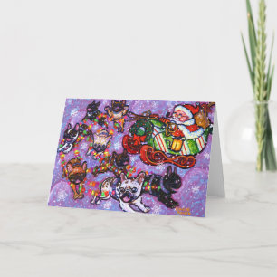 Cartes Pour Fêtes Annuelles Voici Père Noël Paws !