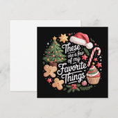 Cartes Pour Fêtes Annuelles Voici quelques-unes de mes choses préférées de Noë (Devant / Derrière)