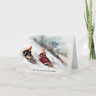 Cartes Pour Fêtes Annuelles Voici un Corbeau pour Noël