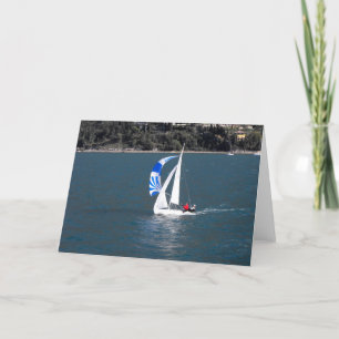 Cartes Pour Fêtes Annuelles Voile sur le lac de Garde, Italie