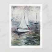 Cartes Pour Fêtes Annuelles Voilier (Devant)