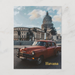 Cartes Pour Fêtes Annuelles Voiture Classique Vintage La Havane Cuba