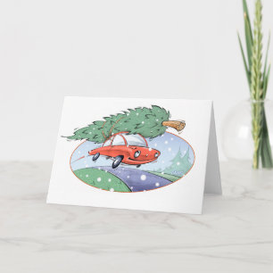 Cartes Pour Fêtes Annuelles "Voiture d'arbre de Noël" - par Gerry O'Neill
