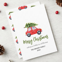 Voiture de Noël avec arbre