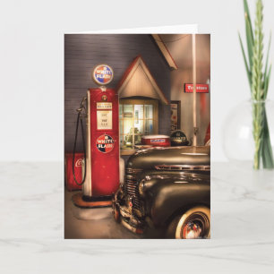Cartes Pour Fêtes Annuelles Voiture - Essence Flash Blanche
