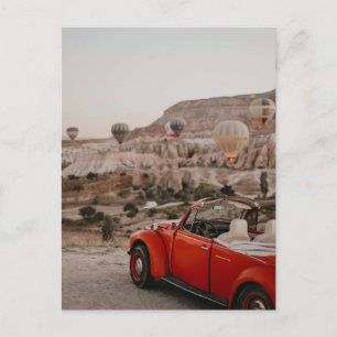Cartes Pour Fêtes Annuelles Voiture Rouge Vintage classique à regarder des bal