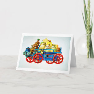 Cartes Pour Fêtes Annuelles Voiture Vintage avec cadeaux de Noël