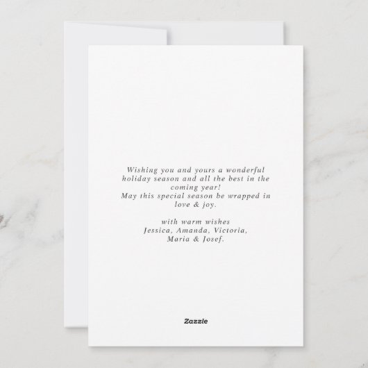 Cartes Pour Fêtes Annuelles Voix de Noël neutres de Bohême (Dos)