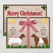 Cartes Pour Fêtes Annuelles Voix de Noël Rustique Boer (Devant / Derrière)