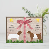 Cartes Pour Fêtes Annuelles Voix de Noël Rustique Boer (Debout devant)