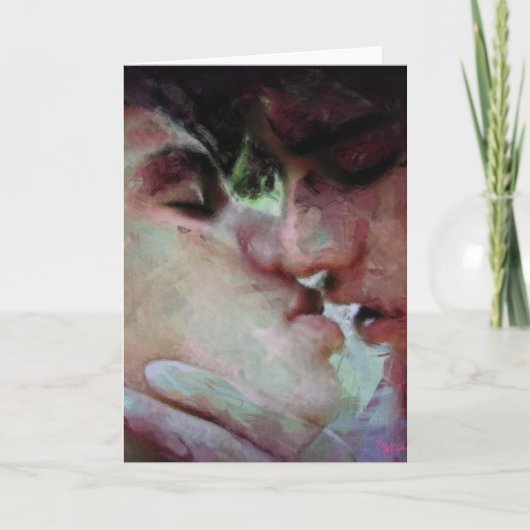 Cartes Pour Fêtes Annuelles vol des baisers de bonbon (Devant)