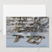 Cartes Pour Fêtes Annuelles Vol en hiver (Devant / Derrière)