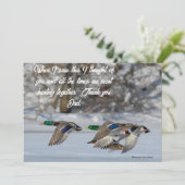 Cartes Pour Fêtes Annuelles Vol en hiver (Debout devant)