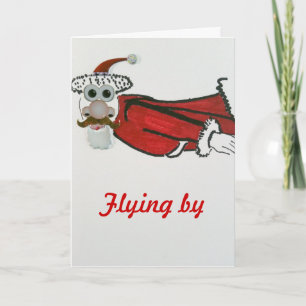 Cartes Pour Fêtes Annuelles Vol Père Noël