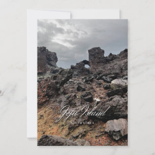 Cartes Pour Fêtes Annuelles Volcan - Île sombre - Belle île - Jeju