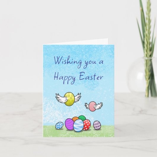 Cartes Pour Fêtes Annuelles Voler les oeufs de Pâques (Devant)