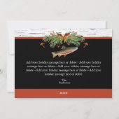 Cartes Pour Fêtes Annuelles Voler Pêche truite vous souhaite un joyeux Noël (Dos)