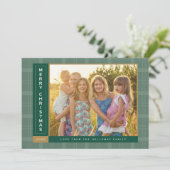 Cartes Pour Fêtes Annuelles Volet latéral Pine Plaid (Debout devant)