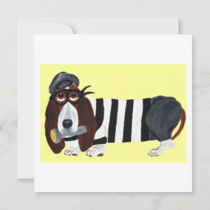 Cartes Pour Fêtes Annuelles Voleur Basset Hound