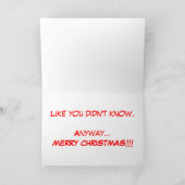 CARTES POUR FÊTES ANNUELLES VOLEUR DE PÈRE NOËL (Intérieur)