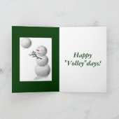 Cartes Pour Fêtes Annuelles Volley-ball Snowman Noël (Intérieur)