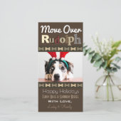 Cartes Pour Fêtes Annuelles Vos Chiens Reindeer de Noël (Debout devant)