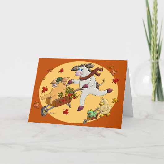 Cartes Pour Fêtes Annuelles Votre débordement de chariots avec l'abondance (Devant)