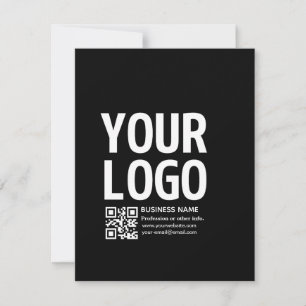 Cartes Pour Fêtes Annuelles Votre logo avec code QR et texte modifiables 