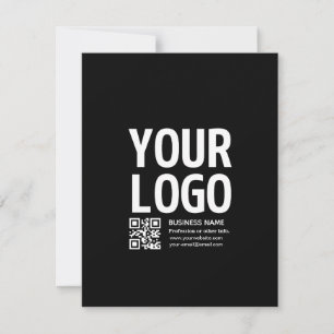 Cartes Pour Fêtes Annuelles Votre logo avec code QR et texte modifiables 