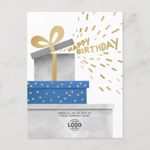 Cartes Pour Fêtes Annuelles Votre Logo Fun Grey Cadeaux Joyeux Anniversaire En