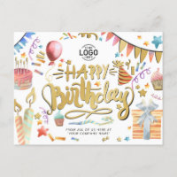 Votre Logo Fun Party Faux Gold Business Anniversai