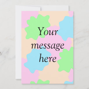 Cartes Pour Fêtes Annuelles Votre message ici ajouter du texte nom boho coloré